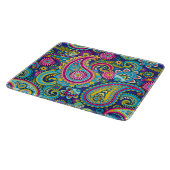 Trippy Hippy Retro Paisley Schneidebrett (Ecke)