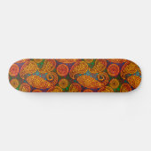 Trippy Hippy Retro Paisley Skateboard (Horizontal)