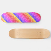 Trippy Hippy Retro Paisley Skateboard (Horizontal)