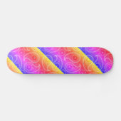 Trippy Hippy Retro Paisley Skateboard (Horizontal)