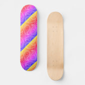 Trippy Hippy Retro Paisley Skateboard (Vorderseite)