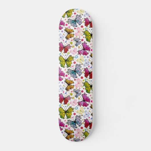 Trippy Hippy Retro Paisley Skateboard (Vorderseite)