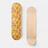 Trippy Hippy Retro Paisley Skateboard (Vorderseite)