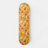 Trippy Hippy Retro Paisley Skateboard (Vorderseite)