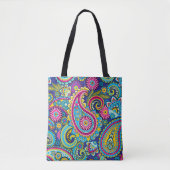 Trippy Hippy Retro Paisley Tasche (Vorderseite)