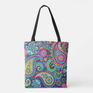 Trippy Hippy Retro Paisley Tasche