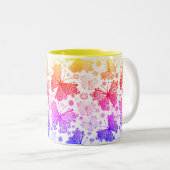 Trippy Hippy Retro Paisley Zwei-Tone-Tasse Zweifarbige Tasse (VorderseiteRechts)