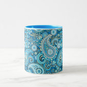 Trippy Hippy Retro Paisley Zweifarbige Tasse (Mittel)