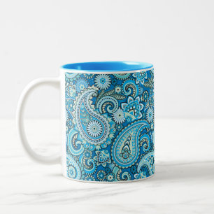 Trippy Hippy Retro Paisley Zweifarbige Tasse