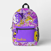 Trippy Hippy Style Bedruckter Rucksack (Vorderseite)