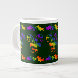 Trippy Holly Canes Jumbo-Tasse