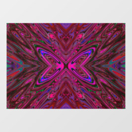 Trippy Hot Pink, Red and Blue Abstrakt Butterfly Fensteraufkleber