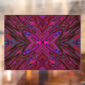 Trippy Hot Pink, Red and Blue Abstrakt Butterfly Fensteraufkleber (Blatt 2)