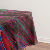 Trippy Hot Pink, Red and Blue Abstrakt Butterfly Tischdecke (Beispiel)