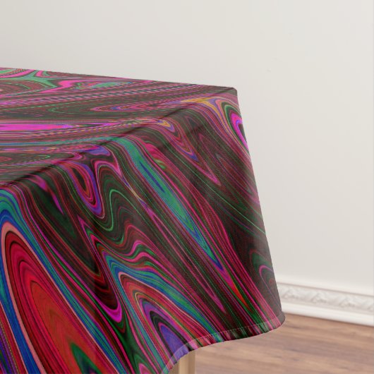 Trippy Hot Pink, Red and Blue Abstrakt Butterfly Tischdecke (Beispiel)