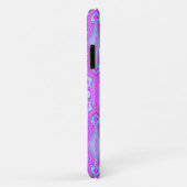Trippy Hot Pink und Aqua Blue Abstrakt Pattern Case-Mate iPhone Hülle (Hinten/Rechts)