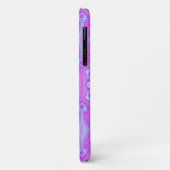 Trippy Hot Pink und Aqua Blue Abstrakt Pattern Case-Mate iPhone Hülle (Hinten/Links)