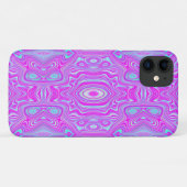 Trippy Hot Pink und Aqua Blue Abstrakt Pattern Case-Mate iPhone Hülle (Rückseite (Horizontal))