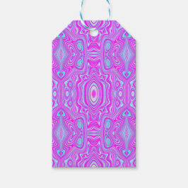 Trippy Hot Pink und Aqua Blue Abstrakt Pattern Geschenkanhänger