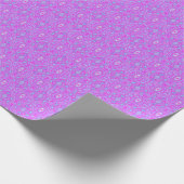 Trippy Hot Pink und Aqua Blue Abstrakt Pattern Geschenkpapier (Ecke)