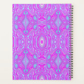 Trippy Hot Pink und Aqua Blue Abstrakt Pattern Planer (Rückseite)