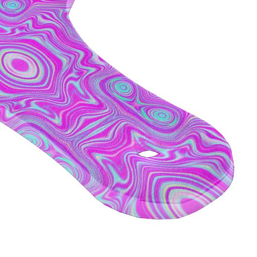 Trippy Hot Pink und Aqua Blue Abstrakt Pattern Schneidebrett (Ecke)