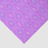 Trippy Hot Pink und Aqua Blue Abstrakt Pattern Seidenpapier (Ausschnitt)