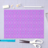 Trippy Hot Pink und Aqua Blue Abstrakt Pattern Seidenpapier (Handwerk)