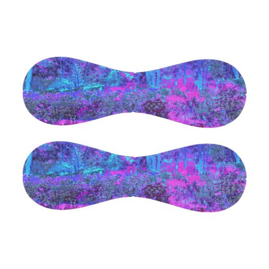 Trippy Hot Pink und Blue Impressionistic Landschaf Baseball (Paneele)