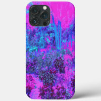 Trippy Hot Pink und Blue Impressionistic Landschaf