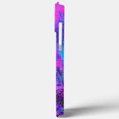 Trippy Hot Pink und Blue Impressionistic Landschaf Case-Mate iPhone Hülle (Rückseite / Links)