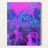 Trippy Hot Pink und Blue Impressionistic Landschaf Planer (Rückseite)