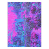 Trippy Hot Pink und Blue Impressionistic Landschaf Tischdecke (Vorderseite)
