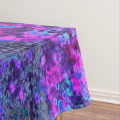 Trippy Hot Pink und Blue Impressionistic Landschaf Tischdecke (Beispiel)