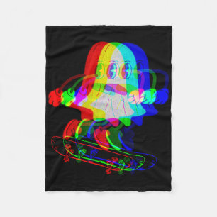 Trippy House Musik Gespenst Halloween Techno Rave Fleecedecke
