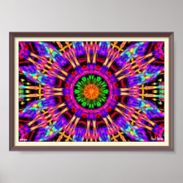 Trippy Kaleidoscopic Poster