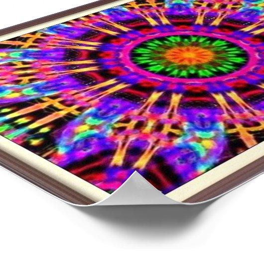 Trippy Kaleidoscopic Poster (Ecke)