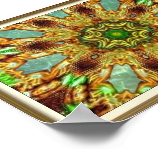 Trippy Keleidoscopic Poster (Ecke)