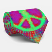 Trippy Krawatte Dye Psychedelic Peace Sign (Gerollt)
