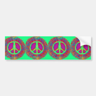 Trippy Krawatte Dye Psychedelic Peace Sign Autoaufkleber