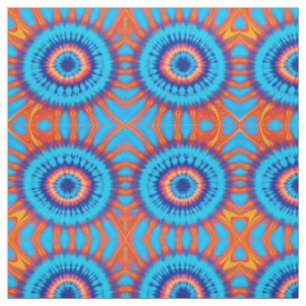 Trippy-Krawatte Retro Blue & Orange Stoff