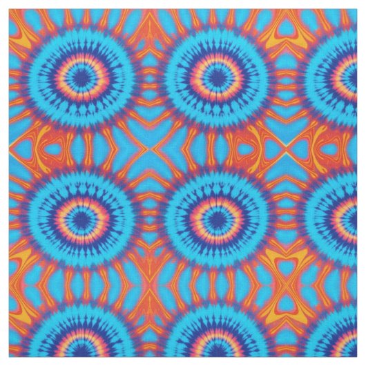 Trippy-Krawatte Retro Blue & Orange Stoff (Muster)