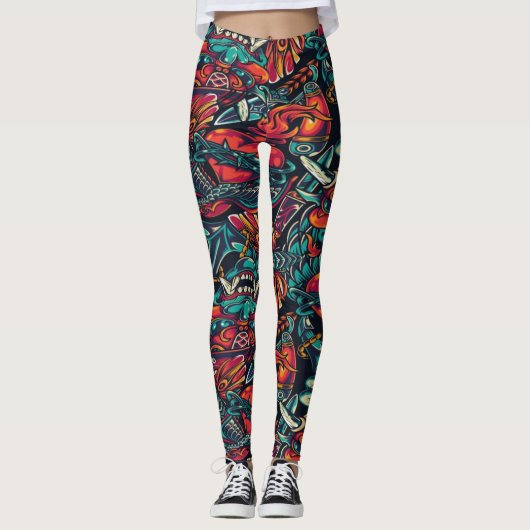 Trippy-Leggings Leggings (Vorderseite)