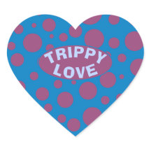 Trippy Liebe Lila Dots Gefühl Blue Psychedelic