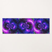 Trippy Lila Black Spiral Mermaid Yogamatte (Vorderseite (Horizontal))