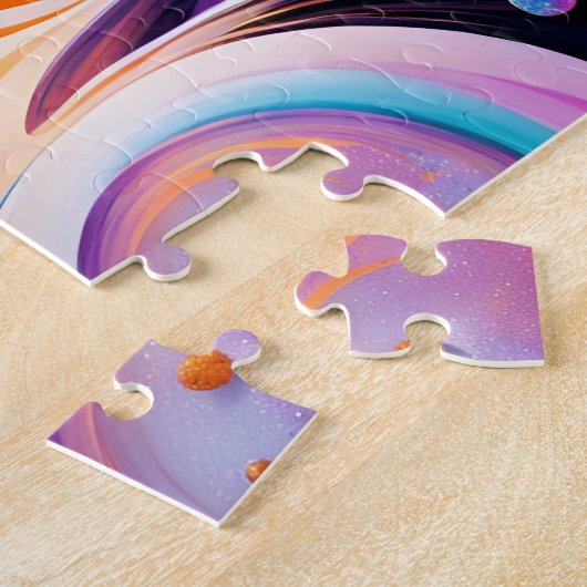 Trippy Lila Liquid Art Puzzle (Seite)