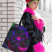 Trippy Lila Spiral Funky Tasche