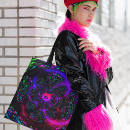 Trippy Lila Spiral Funky Tasche