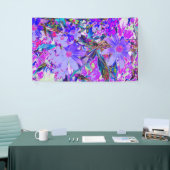 Trippy-Lila und Magenta-farbene Wildblumen Banner (Messeveranstaltung)
