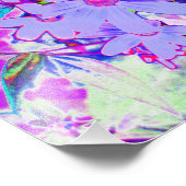 Trippy-Lila und Magenta-farbene Wildblumen Fotodruck (Ecke)